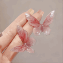 Chic Pink Butterfly Dangle Earrings - ArtGalleryZen