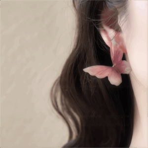 Chic Pink Butterfly Dangle Earrings - ArtGalleryZen