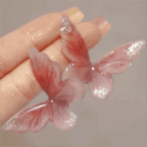Chic Pink Butterfly Dangle Earrings - ArtGalleryZen