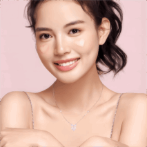 Chic Pink Crystal Bowknot Heart Necklace - ArtGalleryZen