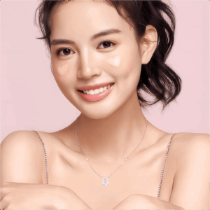Chic Pink Crystal Bowknot Heart Necklace - ArtGalleryZen