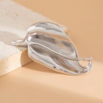 Chic Pleated Leaf Pin Brooch - ArtGalleryZen