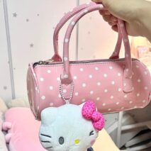 Chic Polka Dot Leather Crossbody Tote Bag - ArtGalleryZen
