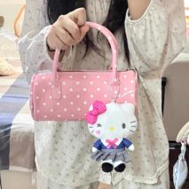 Chic Polka Dot Leather Crossbody Tote Bag - ArtGalleryZen