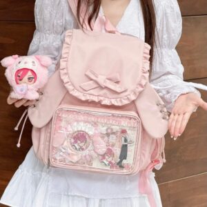 Chic Rabbit Ears Transparent Display Backpack Bag - ArtGalleryZen