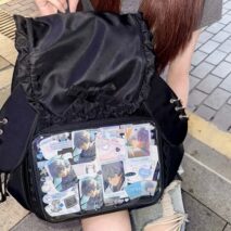Chic Rabbit Ears Transparent Display Backpack Bag - ArtGalleryZen