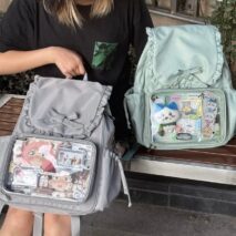 Chic Rabbit Ears Transparent Display Backpack Bag - ArtGalleryZen