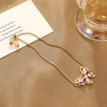 Chic Rhinestone Butterfly Bracelet - ArtGalleryZen