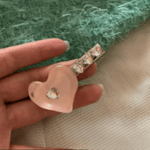 Chic Rhinestone Heart Resin Hair Clip - ArtGalleryZen