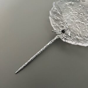 Chic Rhinestone Inlaid Abstract Butterfly Chignon Hair Fork Hair Pin - ArtGalleryZen