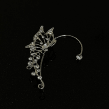 Chic Rhinestone Inlaid Butterfly Shape Ear Cuff Climber Crawler Wrap Earring - ArtGalleryZen