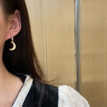 Chic Rhinestone Inlaid Moon Star Dangle Earrings - ArtGalleryZen