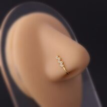 Chic Rhinestone Inlaid Non Piercing Nose Cuff Nose Ring - ArtGalleryZen