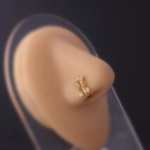 Chic Rhinestone Inlaid Non Piercing Nose Cuff Nose Ring - ArtGalleryZen