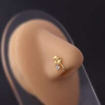 Chic Rhinestone Inlaid Non Piercing Nose Cuff Nose Ring - ArtGalleryZen
