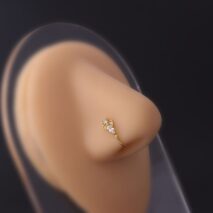 Chic Rhinestone Inlaid Non Piercing Nose Cuff Nose Ring - ArtGalleryZen