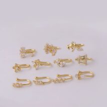 Chic Rhinestone Inlaid Non Piercing Nose Cuff Nose Ring - ArtGalleryZen