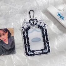 Chic Ribbon Bowknot Kpop Keychain Photocard Holder - ArtGalleryZen