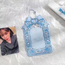 Chic Ribbon Bowknot Kpop Keychain Photocard Holder - ArtGalleryZen