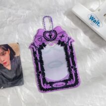 Chic Ribbon Bowknot Kpop Keychain Photocard Holder - ArtGalleryZen