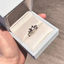 Chic S925 Silver Enamel Sanrio Kuromi Ring - ArtGalleryZen
