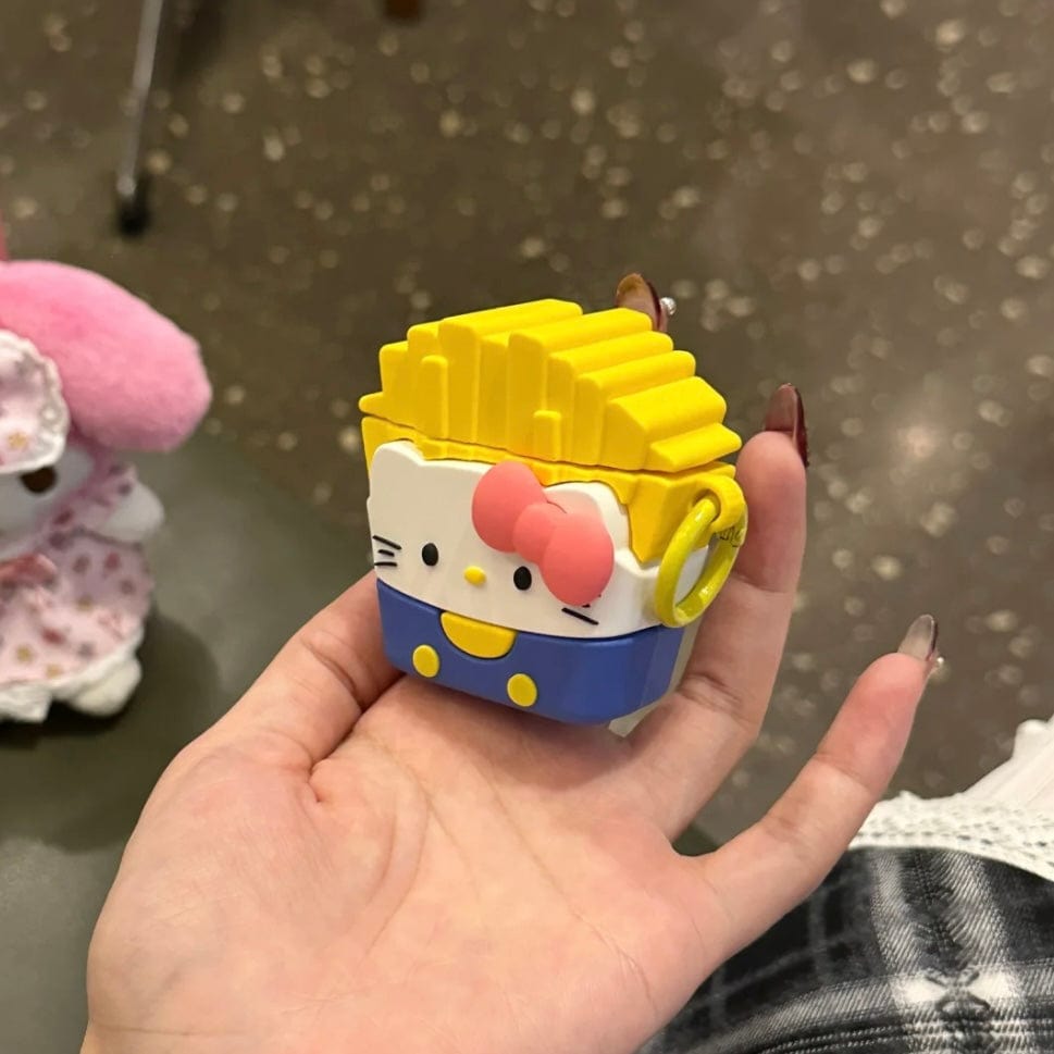 Chic Sanrio Hello Kitty French Fries AirPods Earphone Case - ArtGalleryZen