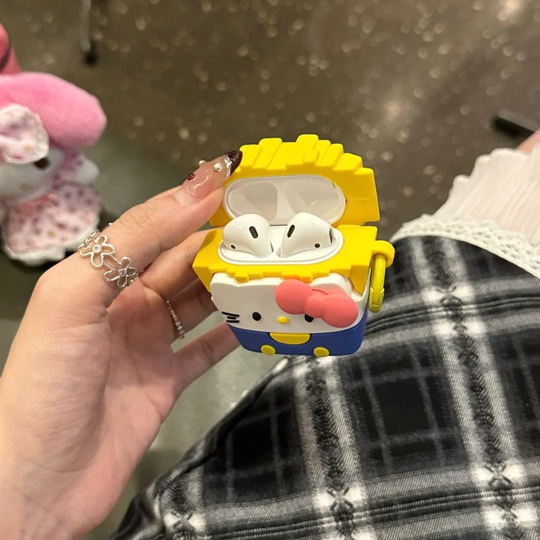 Chic Sanrio Hello Kitty French Fries AirPods Earphone Case - ArtGalleryZen