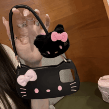 Chic Sanrio Hello Kitty Plush Bowknot Handbag iPhone Case - ArtGalleryZen