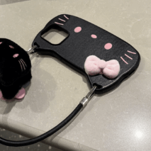 Chic Sanrio Hello Kitty Plush Bowknot Handbag iPhone Case - ArtGalleryZen