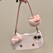 Chic Sanrio Hello Kitty Plush Bowknot Handbag iPhone Case - ArtGalleryZen