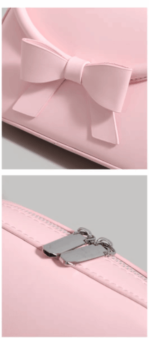 Chic Shoulder Crossbody Bowknot Leather Bag - ArtGalleryZen