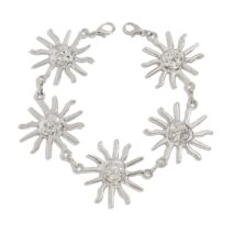 Chic Silver Plated Sun Bag Chain - ArtGalleryZen