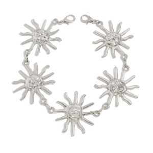 Chic Silver Plated Sun Bag Chain - ArtGalleryZen