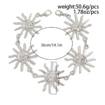 Chic Silver Plated Sun Bag Chain - ArtGalleryZen