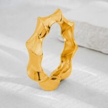 Chic Silver Tone Glossy Twisted Bangle Bracelet - ArtGalleryZen