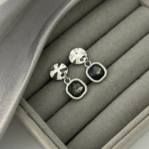 Chic Square Rhinestone Dangle Earrings - ArtGalleryZen