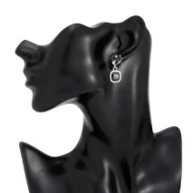 Chic Square Rhinestone Dangle Earrings - ArtGalleryZen