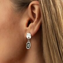Chic Square Rhinestone Dangle Earrings - ArtGalleryZen