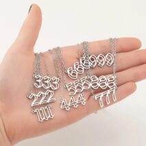 Chic Stainless Steel Angel Number Necklace - ArtGalleryZen