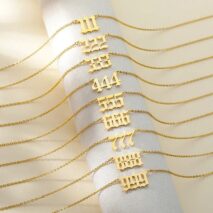 Chic Stainless Steel Angel Number Necklace - ArtGalleryZen