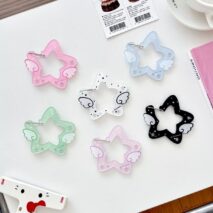Chic Star Angel Wing Kpop Acrylic Keychain Carabiner - ArtGalleryZen