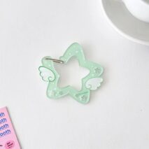 Chic Star Angel Wing Kpop Acrylic Keychain Carabiner - ArtGalleryZen
