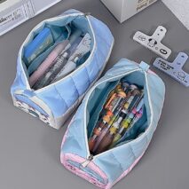 Chic Star Bowknot House Embroidered Pencil Case Storage Bag - ArtGalleryZen