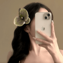 Chic Textured Orchid Flower Hair Clip Hair Claw - ArtGalleryZen