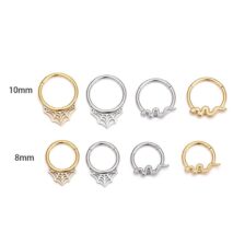 Chic Titanium Steel Snake Cobweb Nose Piercing Nose Ring - ArtGalleryZen