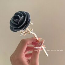 Chic Velvet Rose Chignon Hair Fork Hair Pin - ArtGalleryZen