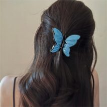 Chic Vintage Textured Butterfly Hair Claw Clip - ArtGalleryZen