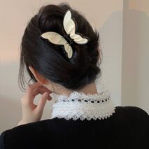 Chic Vintage Textured Butterfly Hair Claw Clip - ArtGalleryZen