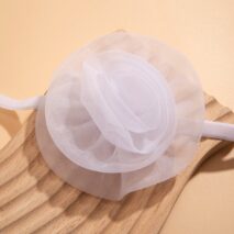 Chic White Mesh Flower Velvet Collar Choker Necklace - ArtGalleryZen