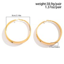 Unique Gold Silver Plated Fluted Glossy Circle Earrings - ArtGalleryZen